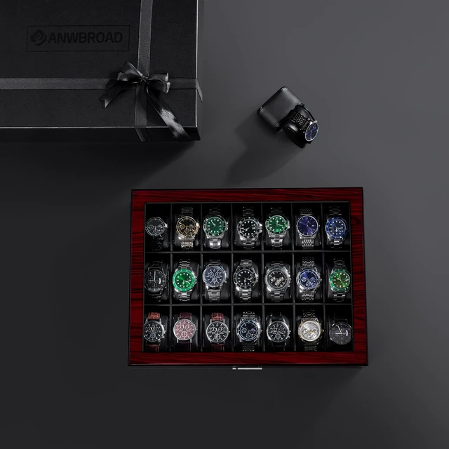 Alt view image 7 of 7 - 21 Slot Watch Cases for Men, Watch Box Organizer with Large Glass