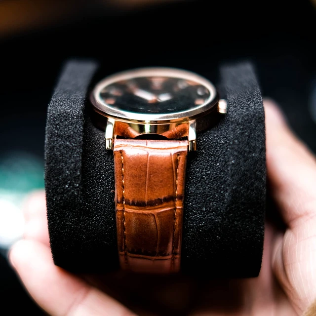 Alt view image 6 of 7 - 5 slots Watch travel case, hard watch storage organizer box with soft foam insert, watch holder, fit up to 55mm face watch