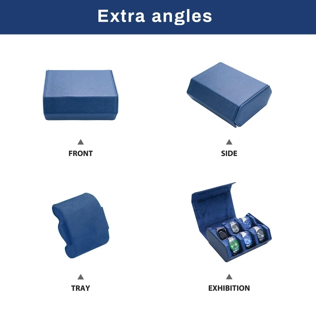 Alt view image 5 of 7 - Travel Watch Case Storage for Men PU Leather watch box