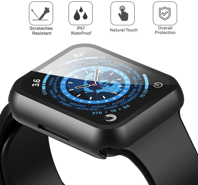 Alt view image 3 of 7 - 2-Pack Waterproof Case for 45mm Apple Watch Series 9/8/7