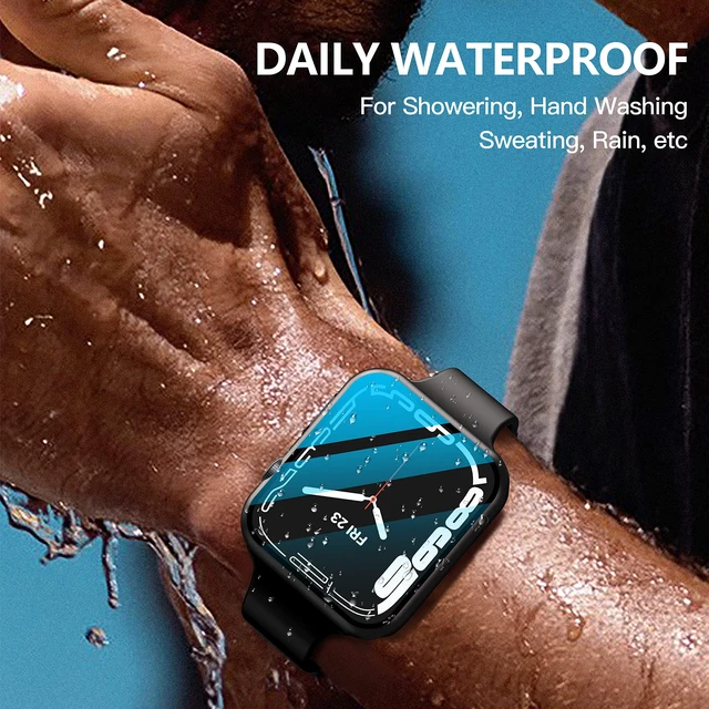 Alt view image 5 of 7 - 2-Pack Waterproof Case for 45mm Apple Watch Series 9/8/7