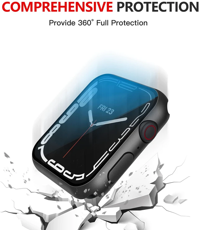 Alt view image 6 of 7 - 2-Pack Waterproof Case for 45mm Apple Watch Series 9/8/7