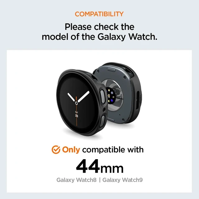 Alt view image 2 of 6 - Bezel Tune Pro for Samsung Galaxy Watch 9/8 44mm Case (2026/2025) Bezel Ring Protector Cover (Pilot) - Silver