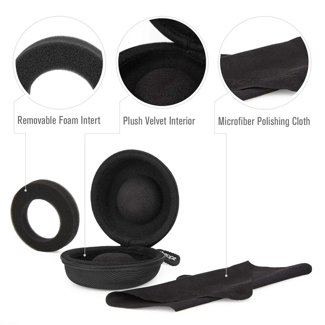 Alt view image 3 of 7 - Travel Watch Case Single Storage Box for Wristwatches & Smart Watches up to 50mm, Black