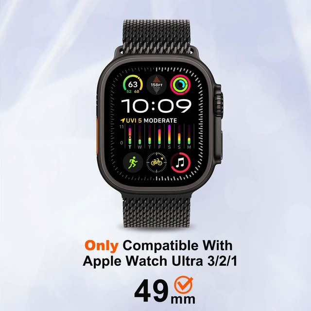 Alt view image 3 of 7 - 2 in-1 Metal Cover Compatible with Apple Watch Ultra 3/2/1 Case 49mm, Rugged Bumper with Back Protector for iWatch Ultra 49mm, Titanium