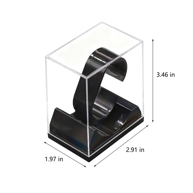 Alt view image 2 of 7 - Black Watch Display Stand Box Single Watch Holder Case for Men and Women Acrylic Bracelet Display Rack Jewelry Holder Stand Watch Organizer and Storage Case
