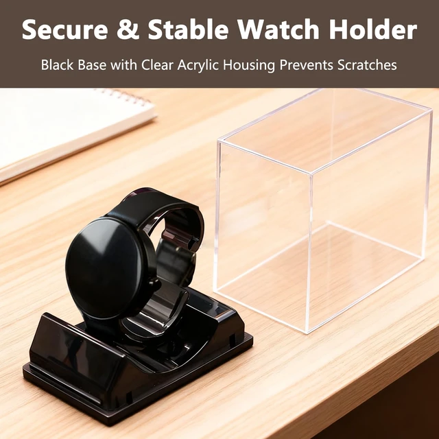 Alt view image 5 of 7 - Black Watch Display Stand Box Single Watch Holder Case for Men and Women Acrylic Bracelet Display Rack Jewelry Holder Stand Watch Organizer and Storage Case