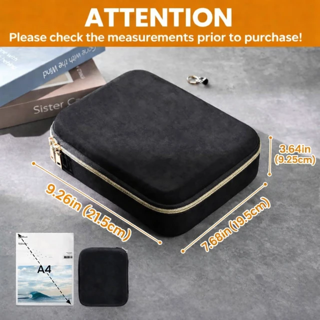 Alt view image 2 of 7 - Mens Travel Jewelry Case, Jewelry Box & Organizer for Men -Black