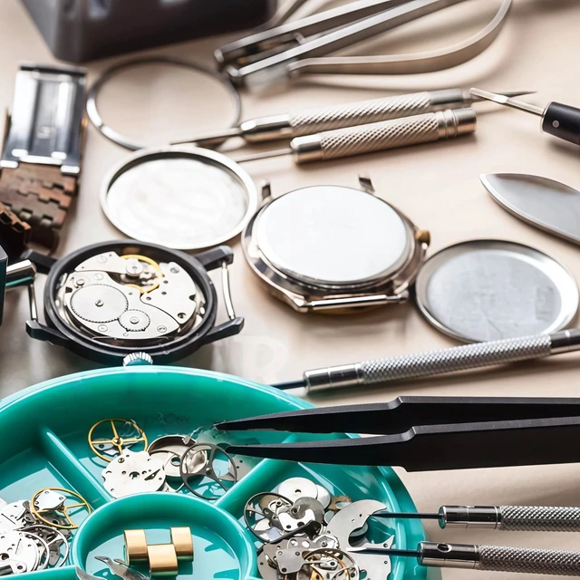 Alt view image 6 of 7 - Watch Parts Storage Box, 5 Layer Watch Parts Box Container, Colorful Watch Repair Parts Organizer, Round Plastic Watch Repair Tools Tray Holder for Movement Screw Component
