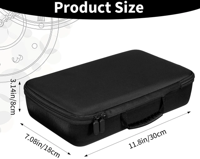 Alt view image 2 of 7 - Travel Watch Case 10 Slots, Watch Storage Box for Men, Portable Hard EVA Watches Organizer with Soft Foam Inserts, Fits up to 55mm Face, 11.8 x 7.08 x 3.15 Inch, Black