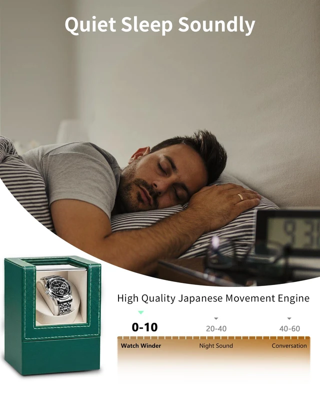 Alt view image 2 of 7 - Watch Winder for Automatic Watches: Automatic Single Watch Winder Box