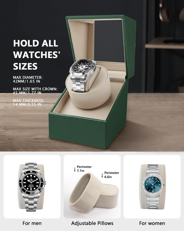 Alt view image 4 of 7 - Watch Winder for Automatic Watches: Automatic Single Watch Winder Box