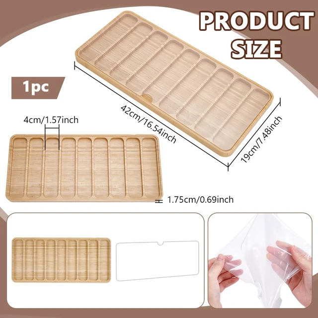 Alt view image 2 of 5 - Wooden Watch Band Organizer 9 Slots Watch Band Display Case Watches Straps Storage Box Wood Watches Bands Holder with Clear Lid for Men Women Jewelry Storage Showcase Decoration Gifts