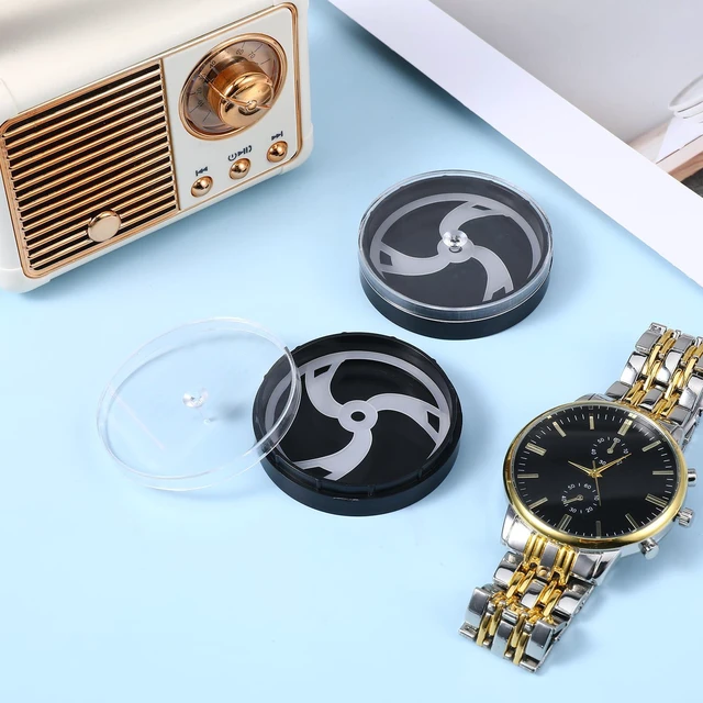 Alt view image 4 of 7 - 4Pcs Portable Watch Dial Storage Box Watch Storage Box Dust-Proof & Scratch-Proof Protection Organizer Watches Holder Organizer Watches Movement Holder Supplies Holders Supplies Travel Case