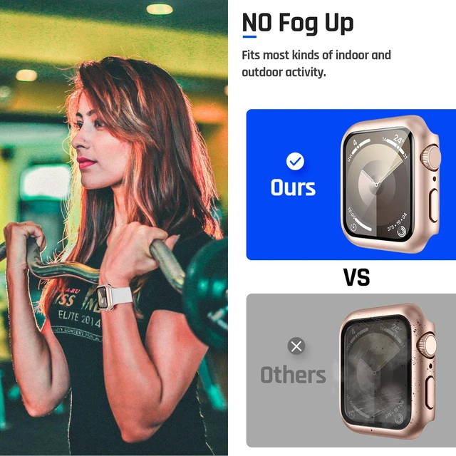 Alt view image 4 of 7 - IP67 Waterproof Case with Glass for Apple Watch 40mm Series 6/5/4/SE