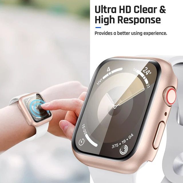 Alt view image 6 of 7 - IP67 Waterproof Case with Glass for Apple Watch 40mm Series 6/5/4/SE