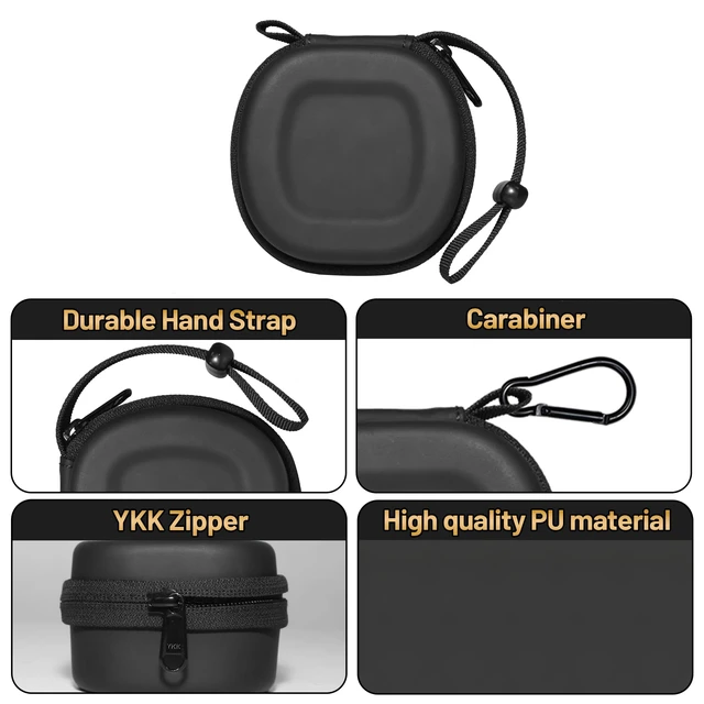 Alt view image 4 of 7 - Hard Shell Watch Case, EVA Watch Box with YKK Zipper and Carabiner