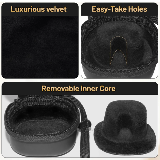 Alt view image 3 of 7 - Hard Shell Watch Case, EVA Watch Box with YKK Zipper and Carabiner