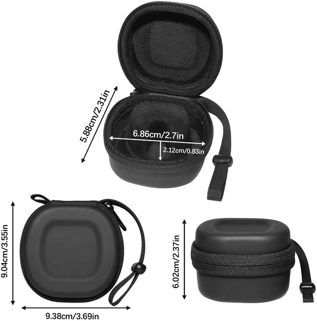 Alt view image 7 of 7 - Hard Shell Watch Case, EVA Watch Box with YKK Zipper and Carabiner