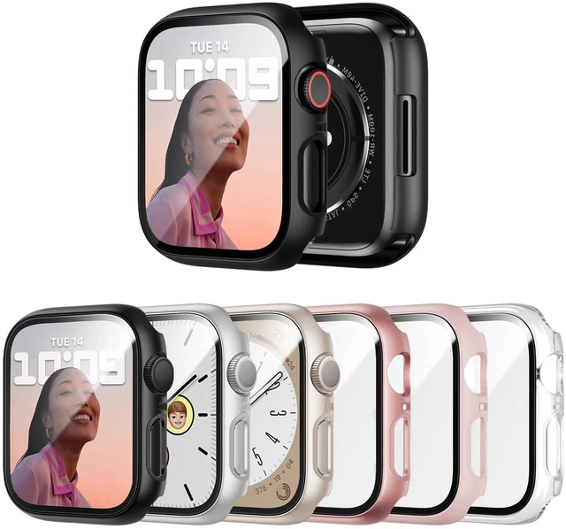 Main image of 6 Pack Case with Screen Protector for Apple Watch Series 9/8/7 41mm