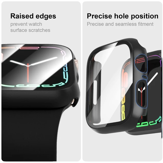 Alt view image 5 of 7 - 6 Pack Case with Screen Protector for Apple Watch Series 9/8/7 41mm