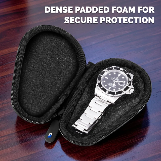 Alt view image 2 of 7 - Watch Box Travel Case for Stainless Steel Metal Band Mens and Womens Watches , Up To 56mm
