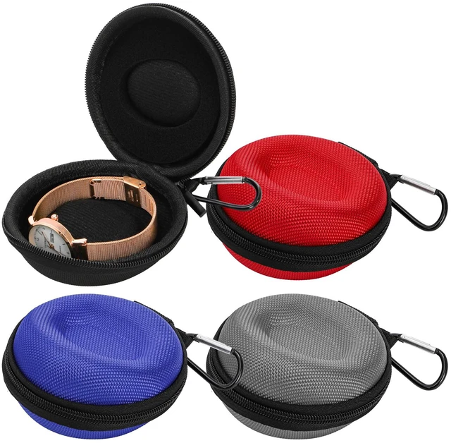 Main image of 4 Pack Travel Watch Cases, EVA Single Watch Storage Box Watch Roll Organizer for Men, Wristwatches Smart Watches Display, 4 Colors