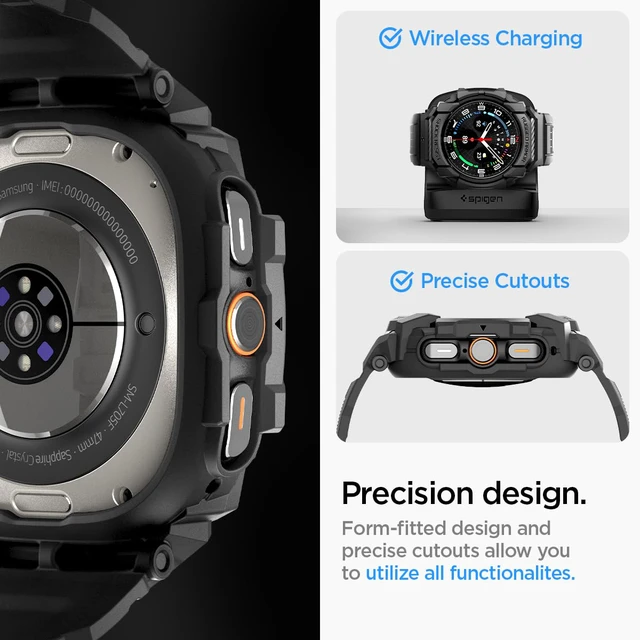 Alt view image 7 of 7 - for Samsung Galaxy Watch Ultra Band with Case (2025/2024)