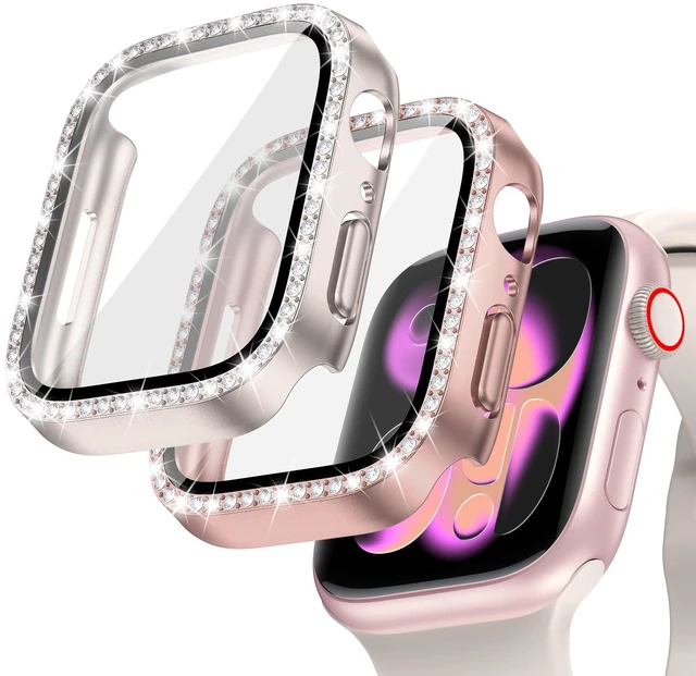 Main image of 2-Pack Bling Case with Screen Protector for Apple Watch Series11 42mm