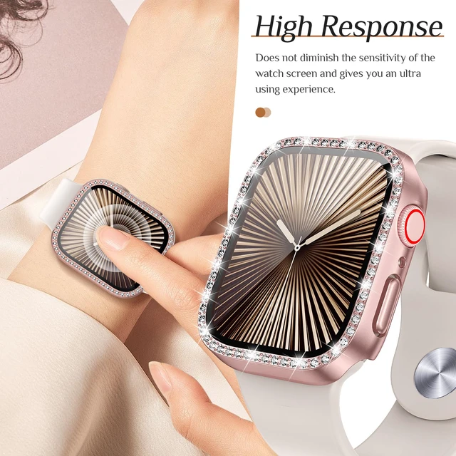 Alt view image 4 of 6 - 2-Pack Bling Case with Screen Protector for Apple Watch Series11 42mm