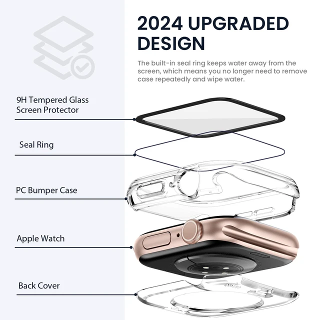 Alt view image 3 of 7 - 2in1 for Apple Watch Screen Protector Case Series 11/10 42mm