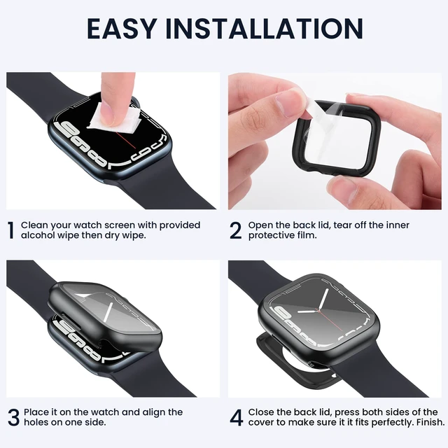 Alt view image 7 of 7 - 2in1 for Apple Watch Screen Protector Case 45mm Series 9/8/7