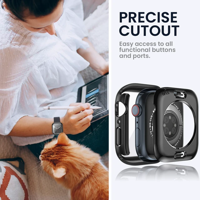 Alt view image 6 of 7 - 2in1 for Apple Watch Screen Protector Case 45mm Series 9/8/7
