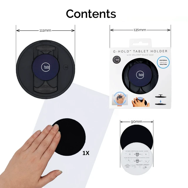 Alt view image 4 of 7 - Comfort Tablet Holder Works with Any Tablet, Tablet case, e-Reader, iPad - Universal, Ergonomic, Rotating, Folds Flat and Adjustable (Navy)