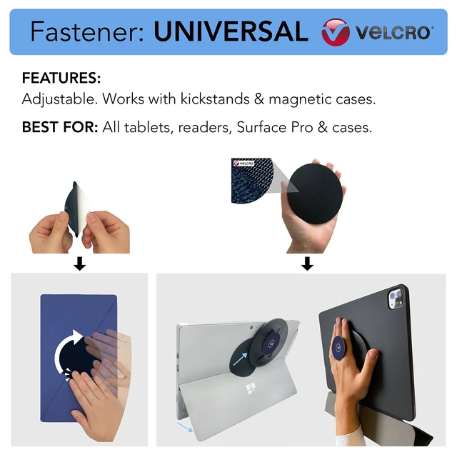 Alt view image 3 of 7 - Comfort Tablet Holder Works with Any Tablet, Tablet case, e-Reader, iPad - Universal, Ergonomic, Rotating, Folds Flat and Adjustable (Navy)