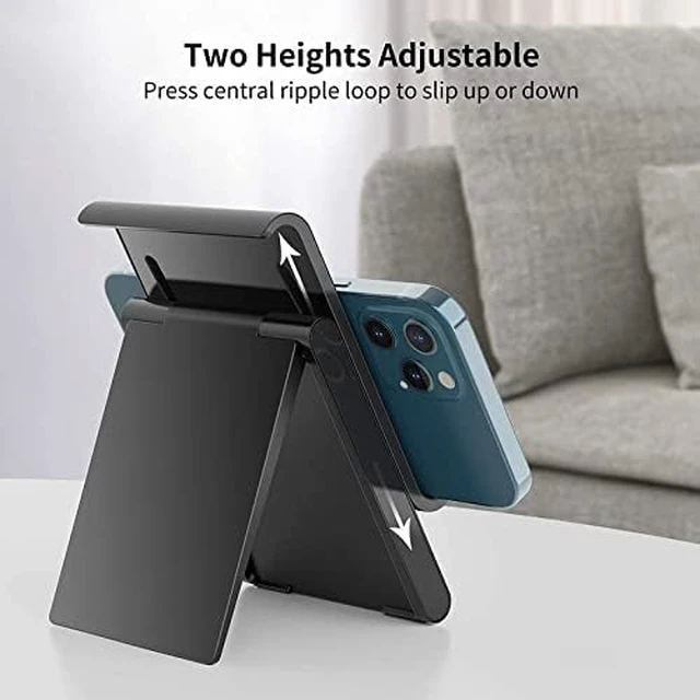Alt view image 3 of 7 - Adjustable iPad Stand for Desk Portable Foldable Tablet Stand -Black | Stable Tablet Holder with Multi-Angle Compatible with iPad, iPhone, Switch & Kindle, Office Desk Accessories