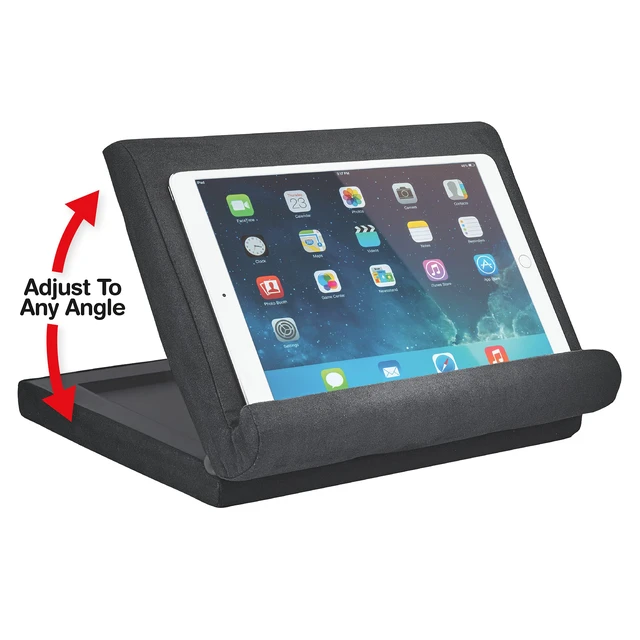 Alt view image 2 of 6 - Pillow Pad Fold Away Multi-Angle Soft Tablet Stand, Gray
