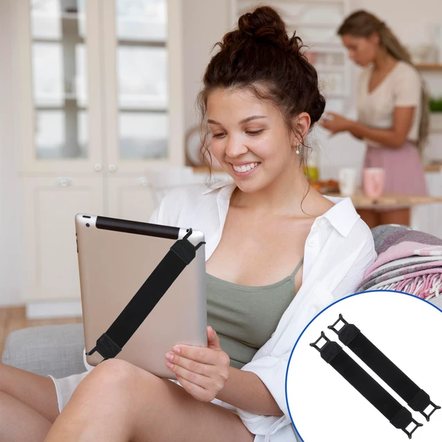 Alt view image 6 of 7 - Hand Strap Holder Universal Tablet Secure Grip Holder High Elasticity Finger Handle Bands Accessories Versatile Lightweight Bundle Strap Stretchable to 8.27-14.96 inches for Readers