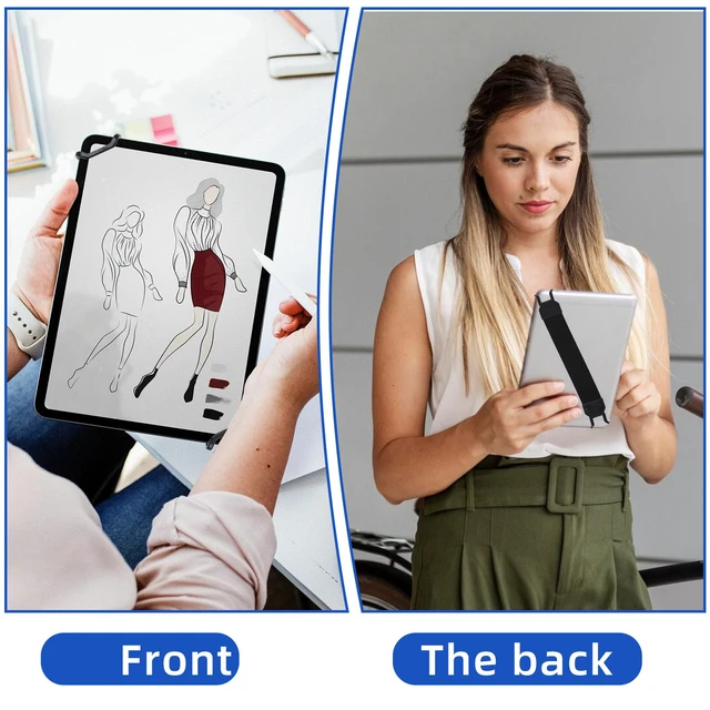 Alt view image 7 of 7 - Hand Strap Holder Universal Tablet Secure Grip Holder High Elasticity Finger Handle Bands Accessories Versatile Lightweight Bundle Strap Stretchable to 8.27-14.96 inches for Readers