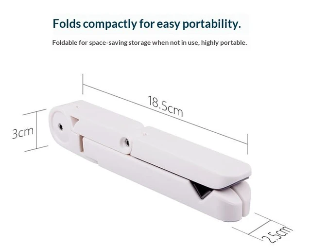Alt view image 5 of 7 - Portable foldable ipad tablet holder, light weight and easy to carry, suitable for desktop tablets, adjustable angle compact design, travel storage, available for both tablets and smartphones (Black)