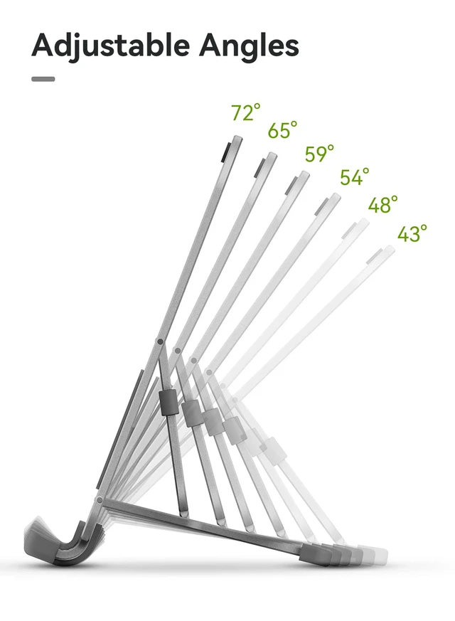 Alt view image 3 of 7 - PR114 Tablet Stand,Support up to 11inch,Adjustable 6 Angels,Foldable and Easy to Carry
