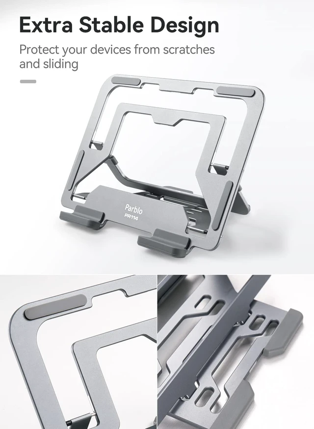 Alt view image 6 of 7 - PR114 Tablet Stand,Support up to 11inch,Adjustable 6 Angels,Foldable and Easy to Carry