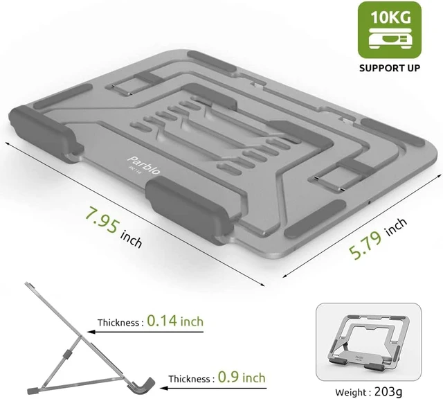 Alt view image 7 of 7 - PR114 Tablet Stand,Support up to 11inch,Adjustable 6 Angels,Foldable and Easy to Carry