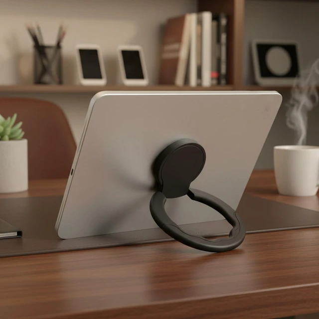 Alt view image 4 of 7 - Tablet Stand Universal Tablet Hand Strap Holder with Hand Strap Rotating Sticky Tablets Stand Loop Fastening Handle Grip Portable Lightweight Handle Grip for All 7-11" Tablets