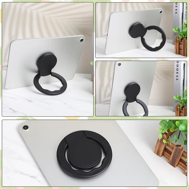 Alt view image 7 of 7 - Tablet Stand Universal Tablet Hand Strap Holder with Hand Strap Rotating Sticky Tablets Stand Loop Fastening Handle Grip Portable Lightweight Handle Grip for All 7-11" Tablets
