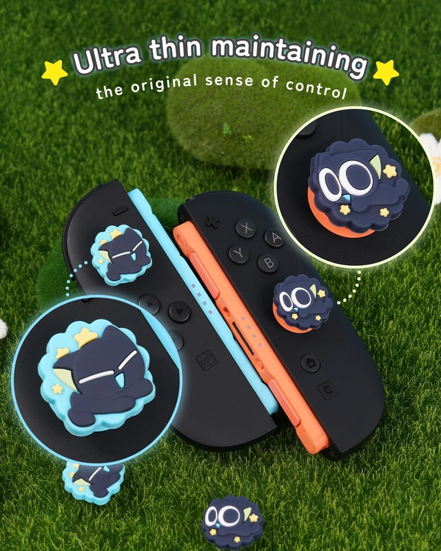 Alt view image 4 of 7 - Thumb Grip Caps Compatible with Switch 2, Silicone Thumb Grip Caps for Switch 2 2025, 4pcs - The HEI Series Cloud Star Dream