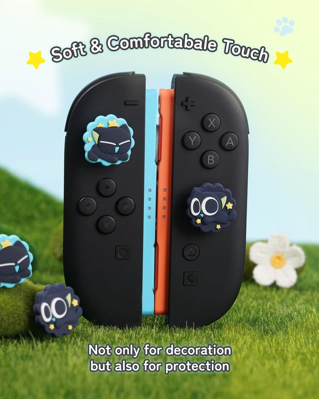 Alt view image 3 of 7 - Thumb Grip Caps Compatible with Switch 2, Silicone Thumb Grip Caps for Switch 2 2025, 4pcs - The HEI Series Cloud Star Dream