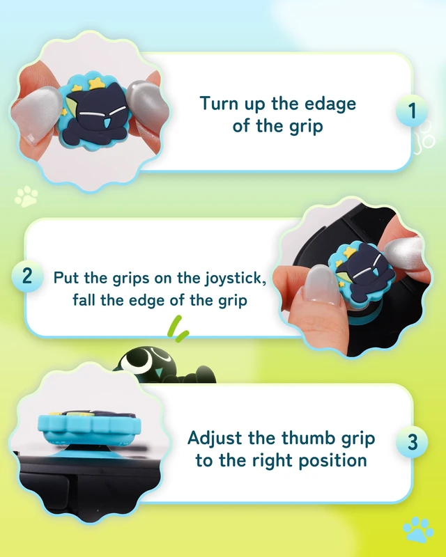 Alt view image 5 of 7 - Thumb Grip Caps Compatible with Switch 2, Silicone Thumb Grip Caps for Switch 2 2025, 4pcs - The HEI Series Cloud Star Dream