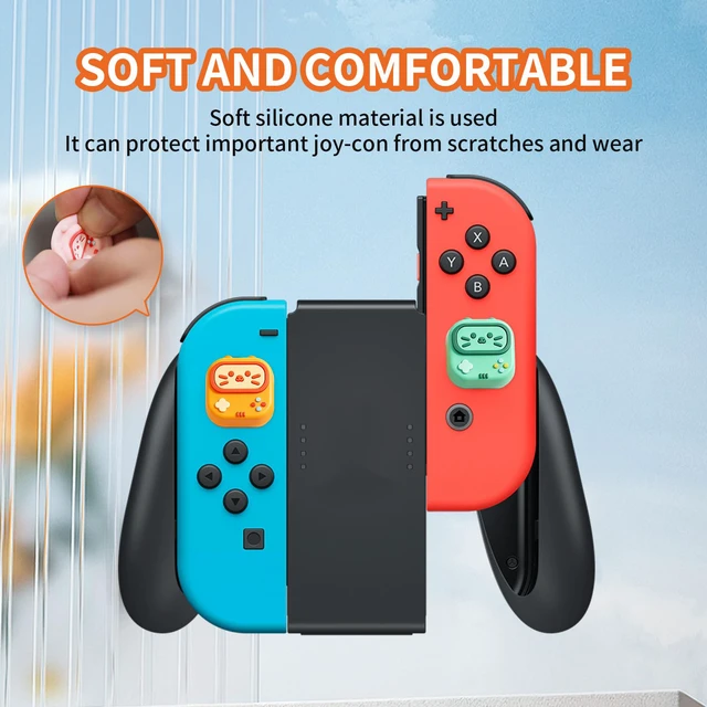 Alt view image 3 of 7 - Gaming Cat Switch Thumb Grips, Cute Kitty Joystick Caps for Nintendo Switch Lite/OLED Thumbstick Cover, 4 PCS Analog Stick Button Cover