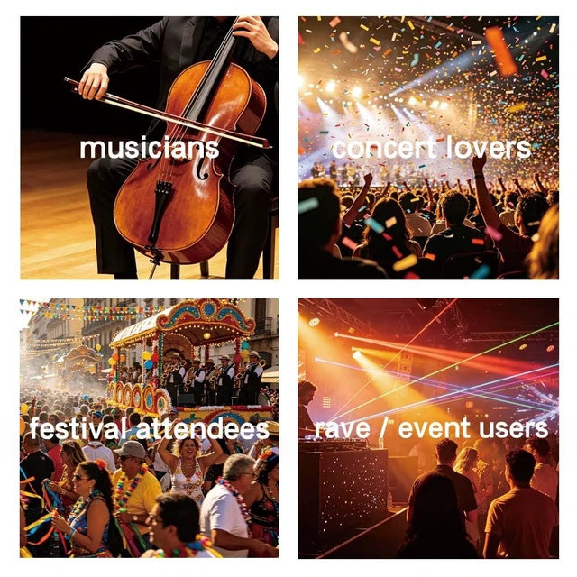Alt view image 7 of 7 - High Fidelity Concert Ear Plugs, 23dB, 2 Pairs with Case, Black | Lowers the volume without muffling speech; discreet and reusable for gigs, DJ sets, bars and drumming